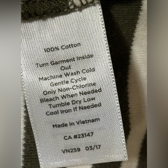 Talbots Olive Green & Ivory Striped Dress, Ruffled Sleeves xS - Picture 5 of 7